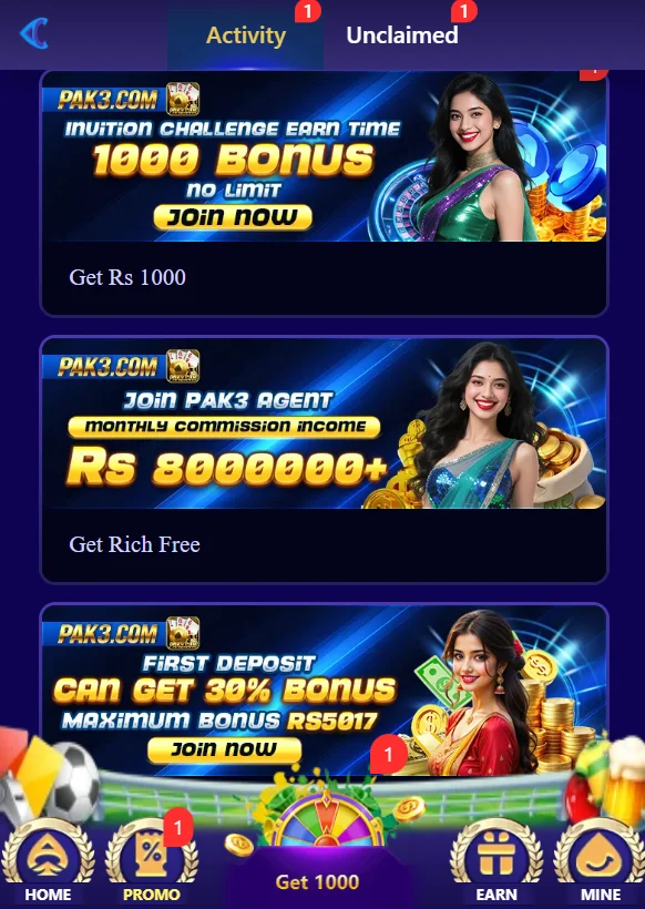 PAK3 Game Bonuses