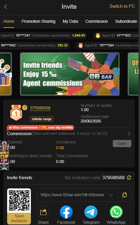 92bar.win Referral